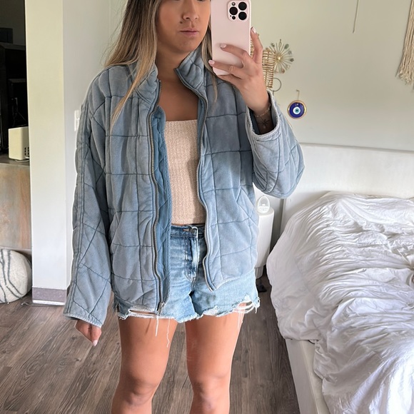 Free People Dolman Quilted Knit Jacket - Picture 1 of 8